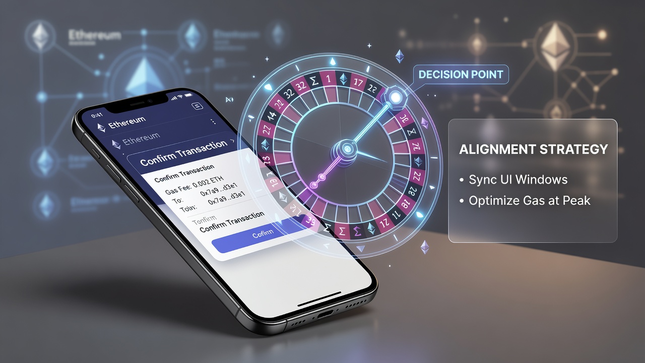 Technische Darstellung der Synchronisation von Ethereum-Transaktionsbestätigungen und Roulette-Entscheidungen in mobilen Anwendungen