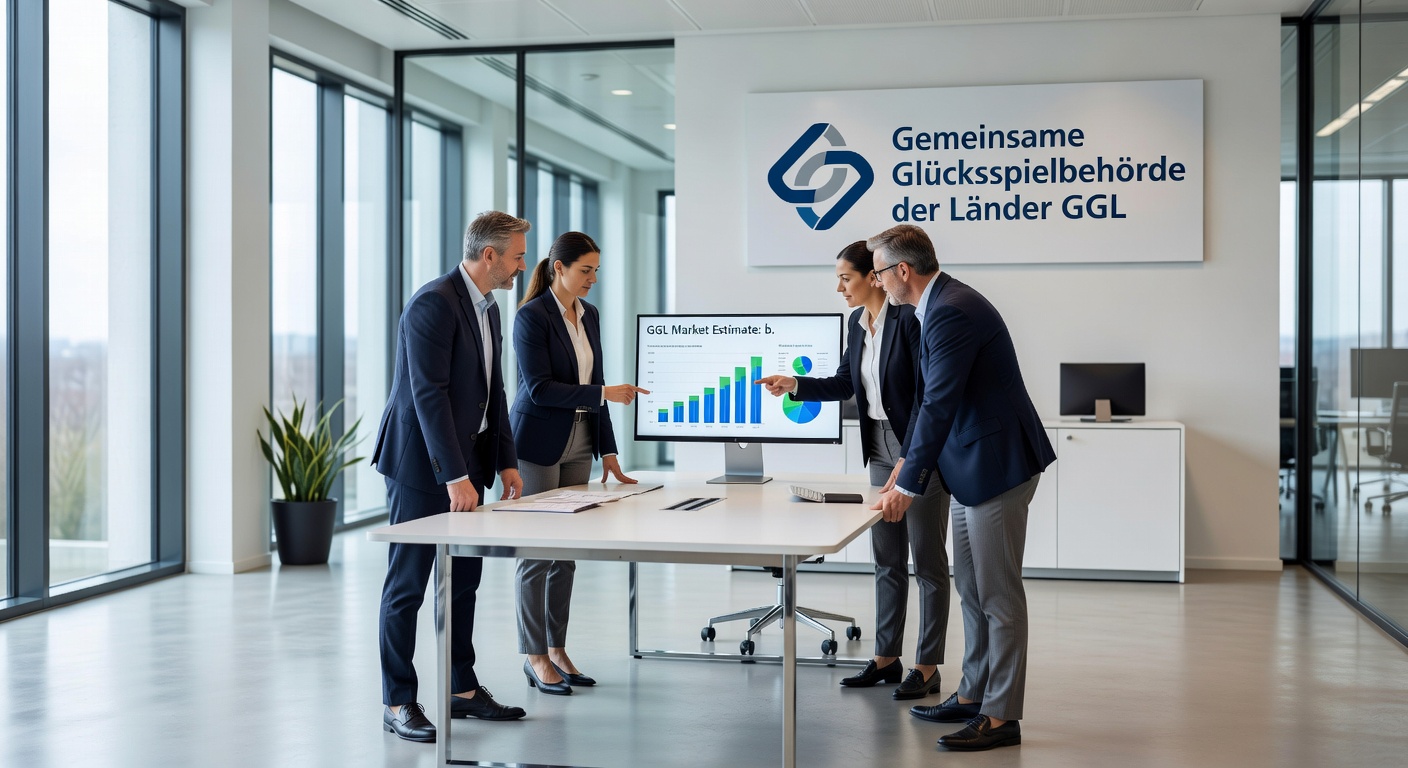 Darstellung der Channelization-Rate im deutschen Glücksspielmarkt, mit Kurven zu legalem und Schwarzmarktanteil über die Zeit