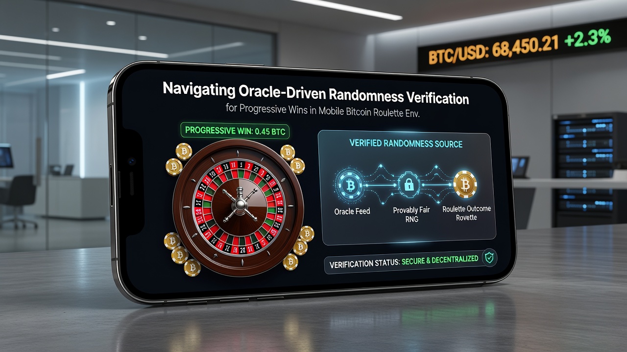 Mobile Schnittstellen zeigen verifizierte Zufallsergebnisse und progressive Jackpot-Status in Bitcoin-Roulette-Apps