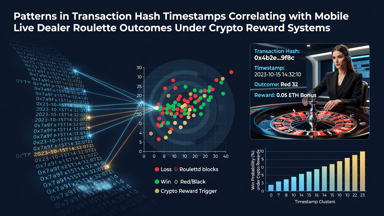 Visualisierung von Transaktions-Hash-Zeitstempeln und Roulette-Ergebnissen in mobilen Krypto-Sessions