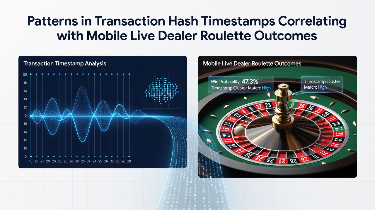 Diagramm zu Korrelationen zwischen Blockchain-Timestamps und mobilen Roulette-Ergebnissen