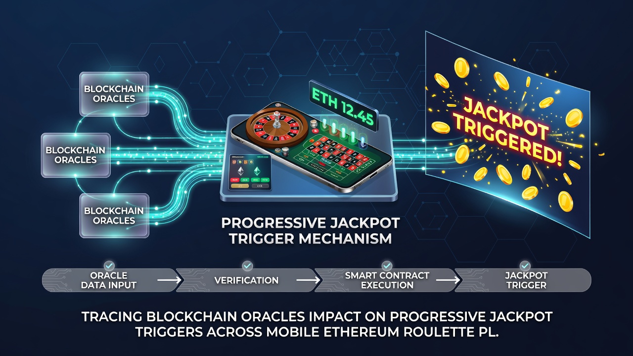 Mobile Ethereum Roulette Sitzung mit aktiviertem Oracle-Trigger für progressive Jackpots